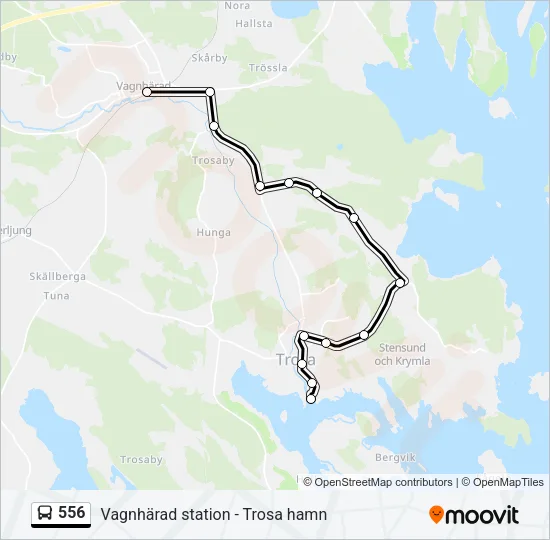 556 Bus Line Map