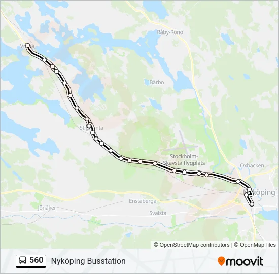 560 Bus Line Map