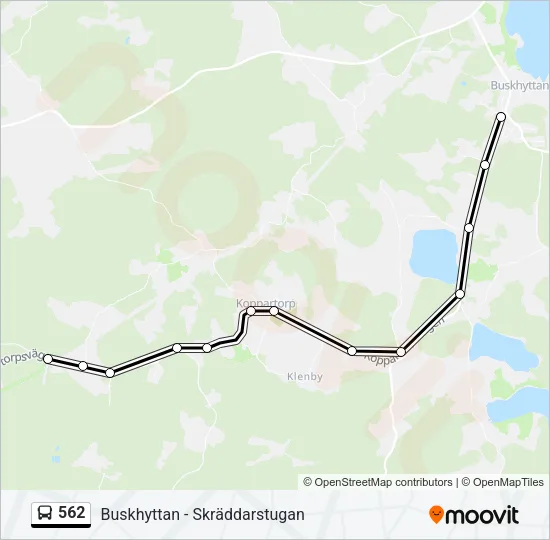 562 Bus Line Map