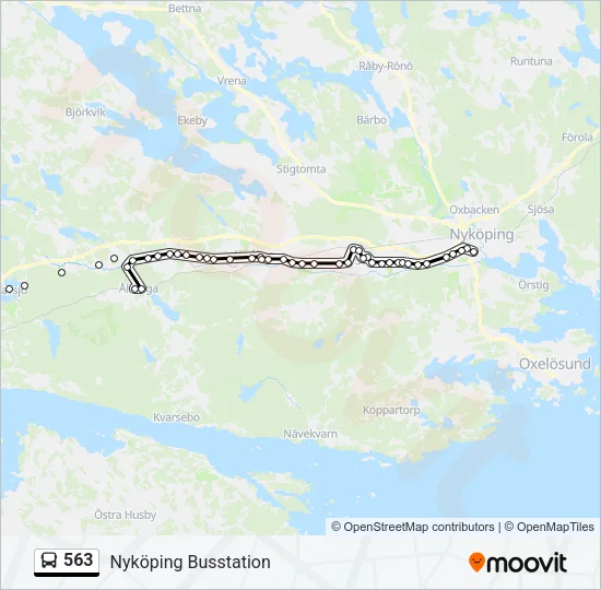 563 Bus Line Map
