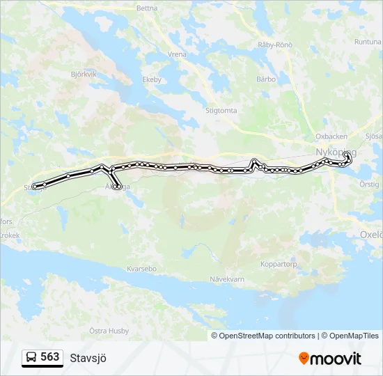 563 Bus Line Map