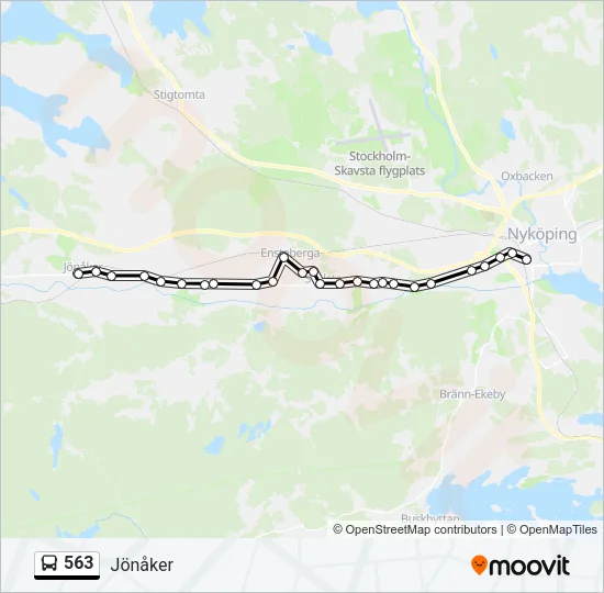 563 Bus Line Map