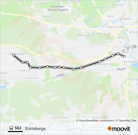 563 Bus Line Map