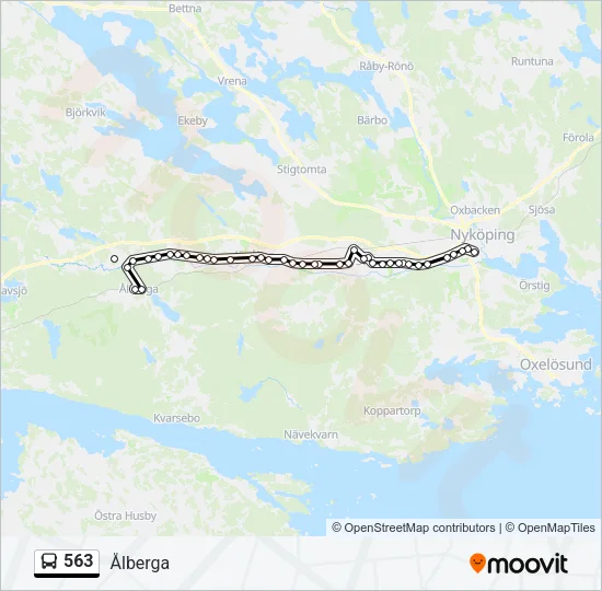 563 Bus Line Map