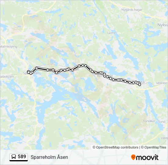 589 Bus Line Map