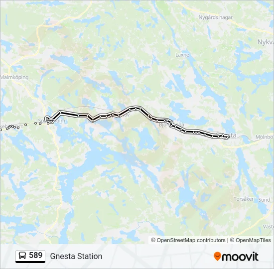 589 Bus Line Map