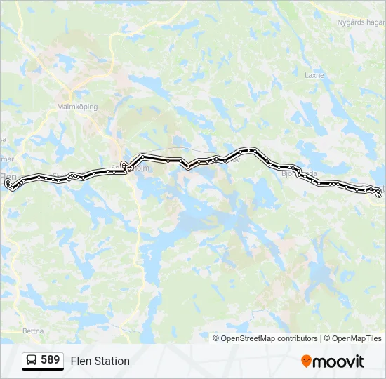 589 Bus Line Map