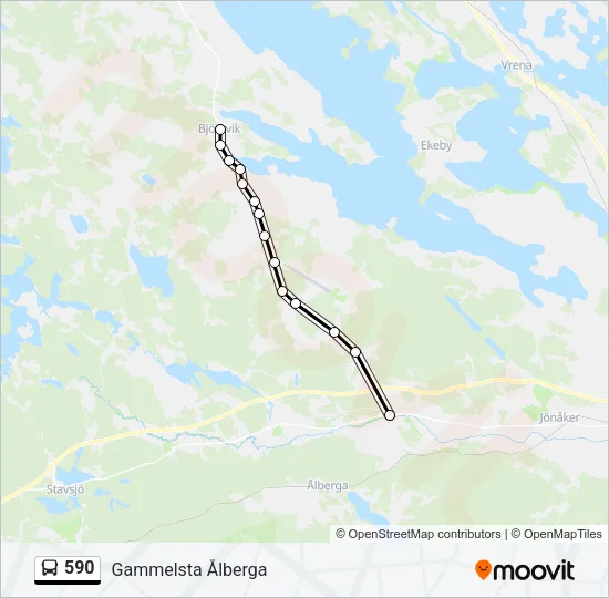 590 Bus Line Map