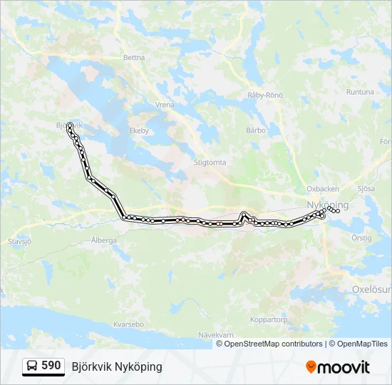 590 Bus Line Map