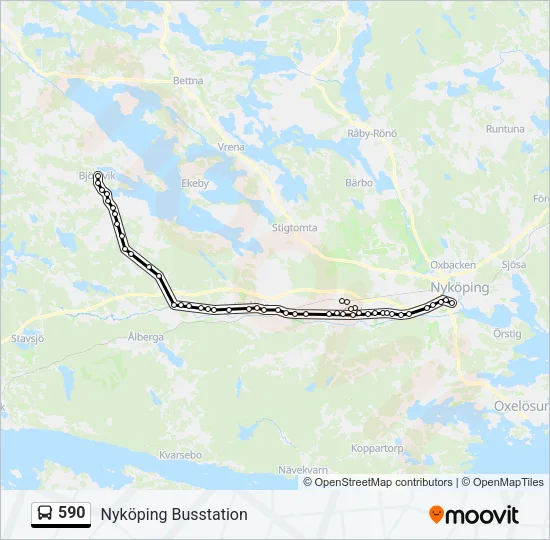 590 Bus Line Map