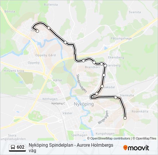 602 bus Line Map