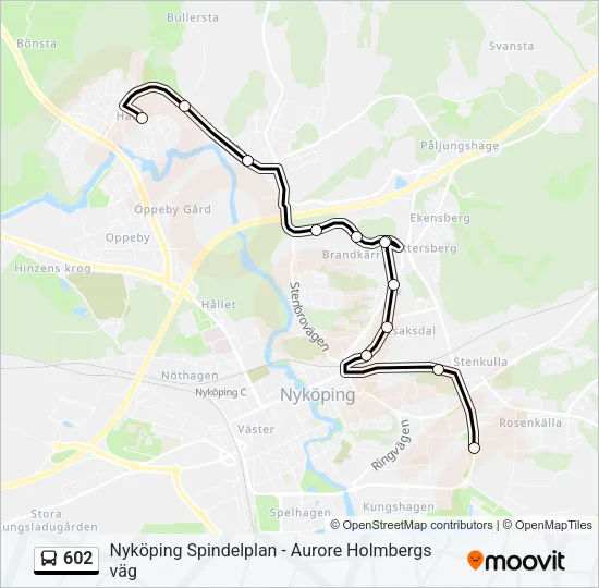 602 Bus Line Map