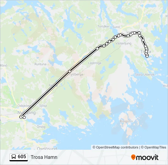 605 Bus Line Map