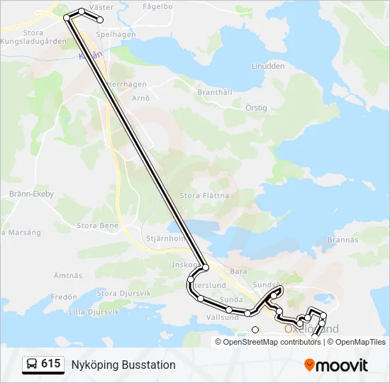 615 Bus Line Map