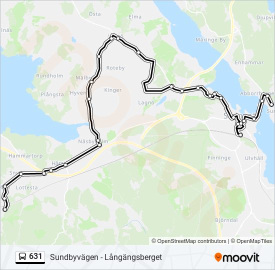 631 bus Line Map