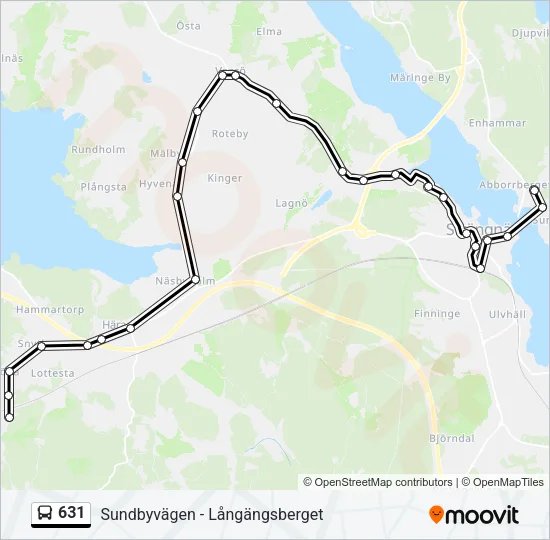 631 Bus Line Map
