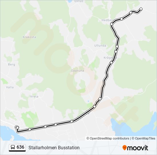 636 bus Line Map