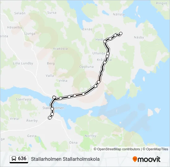 636 Bus Line Map