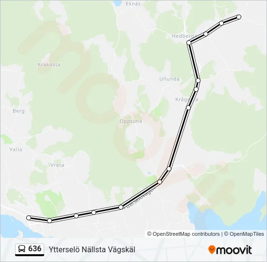 636 Bus Line Map