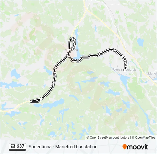 637 Bus Line Map