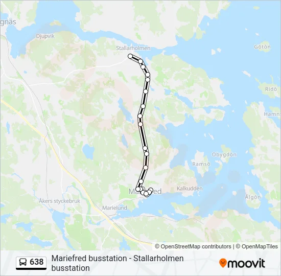 638 Bus Line Map