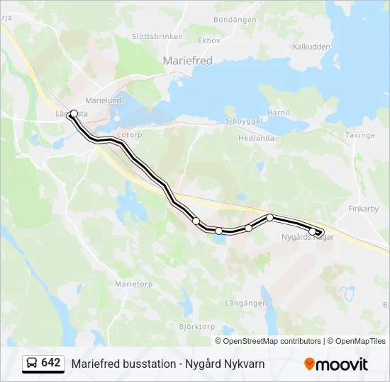 642 Bus Line Map