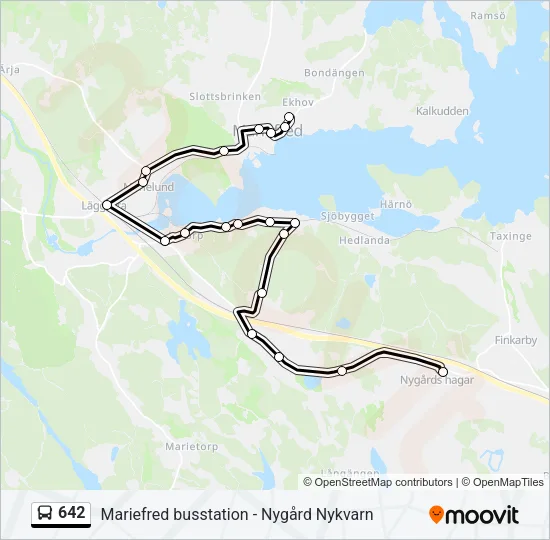 642 Bus Line Map