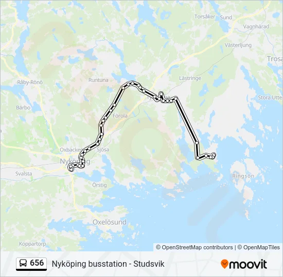 656 Bus Line Map