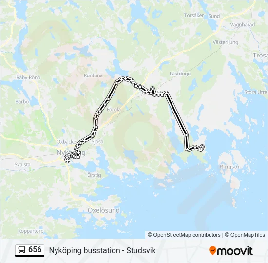 656 Bus Line Map