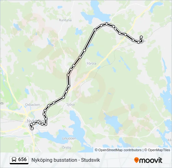 656 Bus Line Map