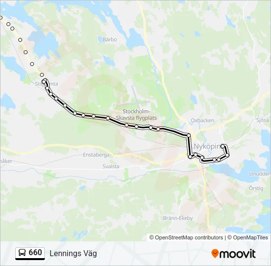 660 Bus Line Map