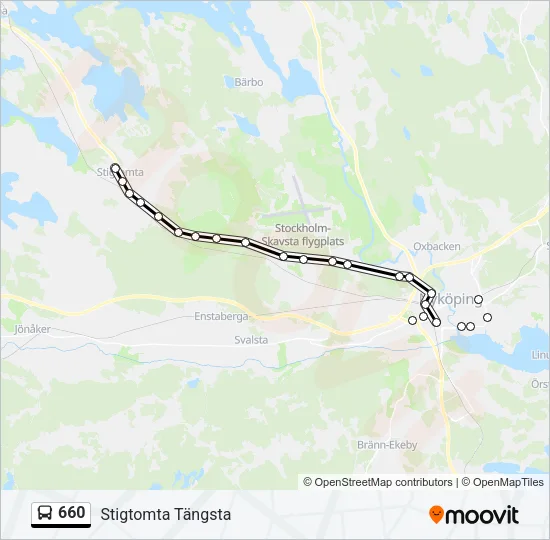 660 Bus Line Map