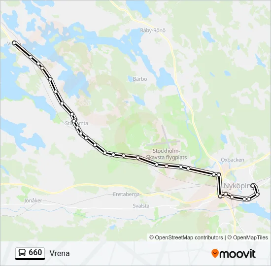 660 Bus Line Map