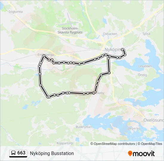 663 Bus Line Map