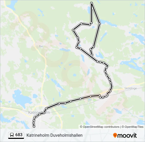 683 Bus Line Map