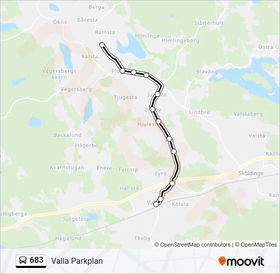 683 Bus Line Map