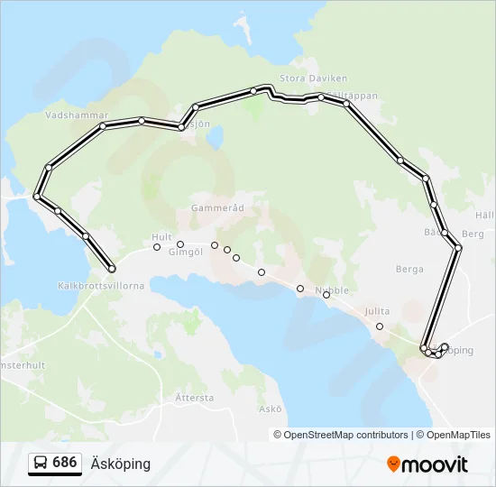 686 Bus Line Map