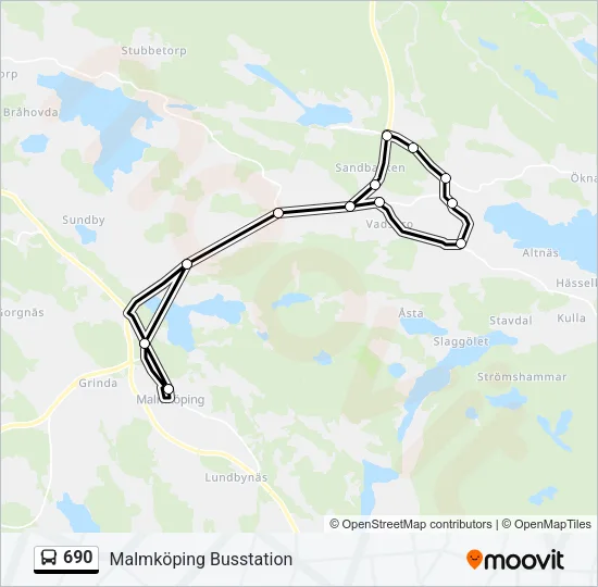 690 Bus Line Map