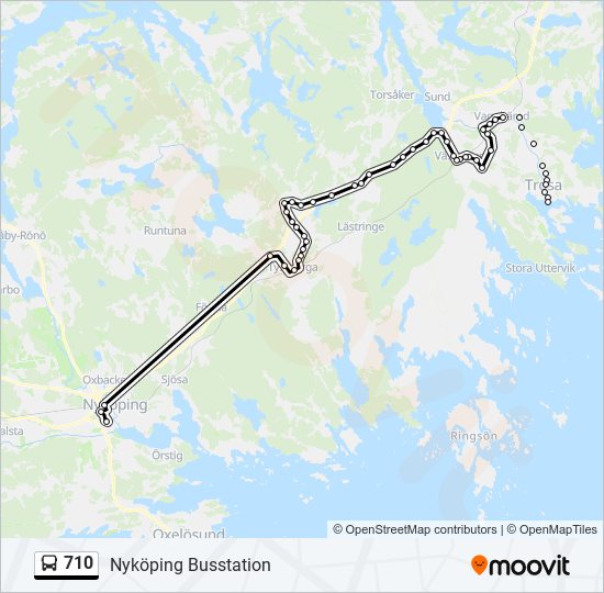 710 bus Line Map