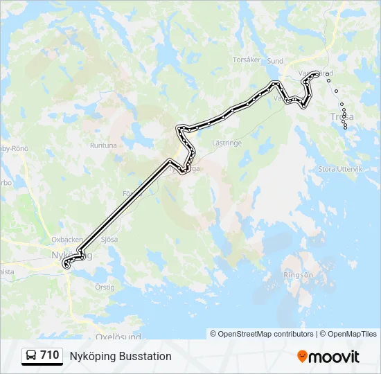 710 Bus Line Map