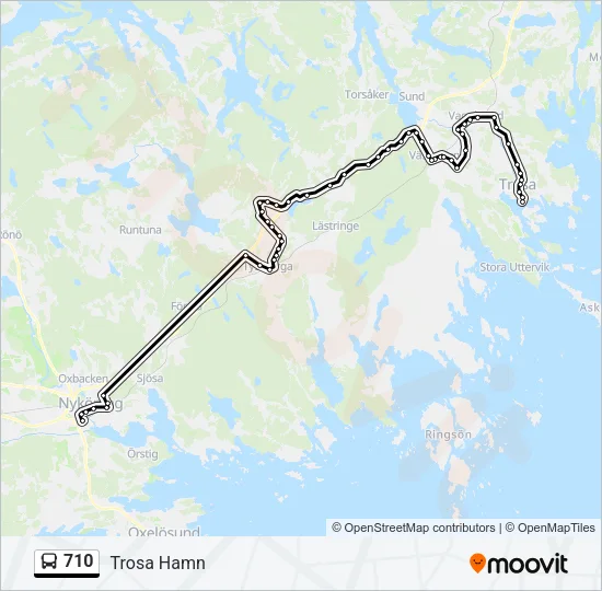 710 Bus Line Map