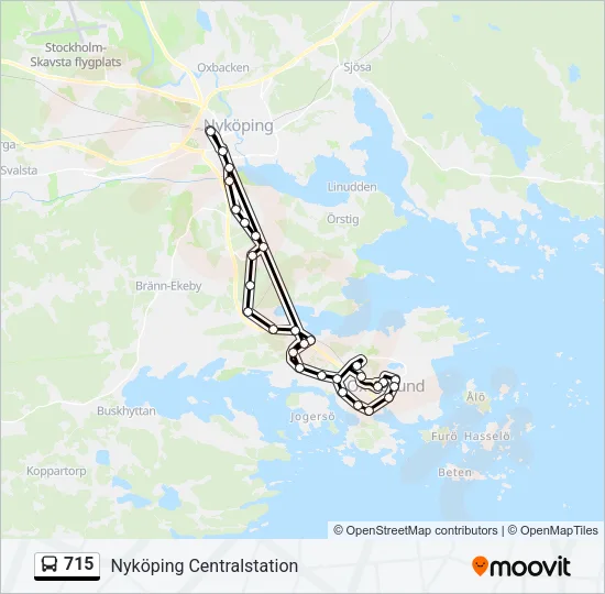 715 Bus Line Map