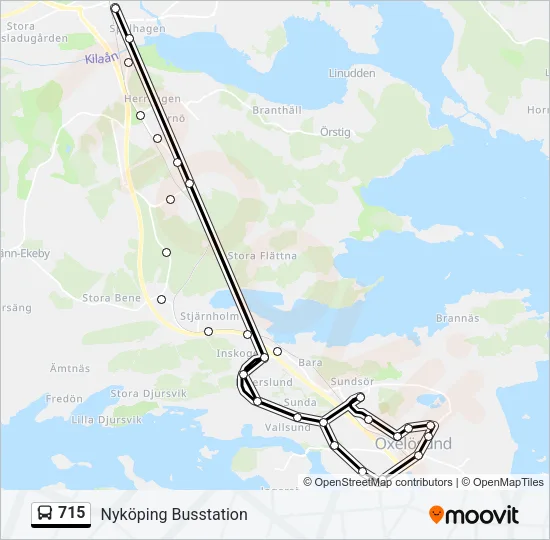 715 Bus Line Map