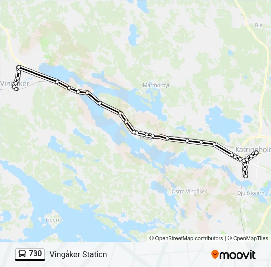 730 Bus Line Map