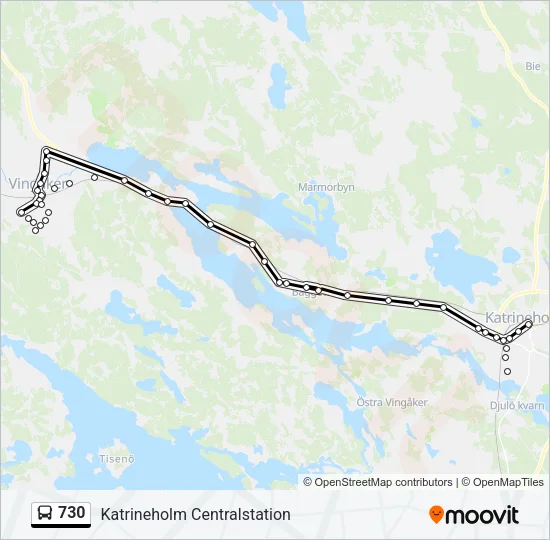 730 Bus Line Map