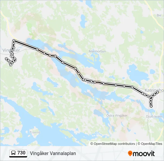 730 Bus Line Map