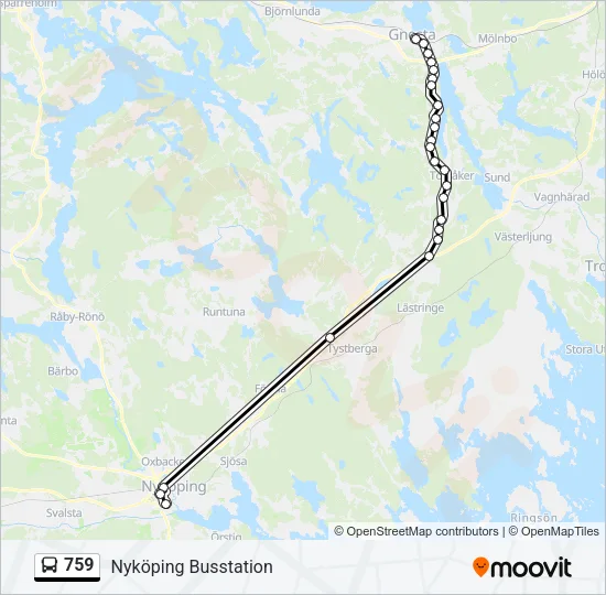 759 Bus Line Map