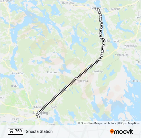 759 Bus Line Map