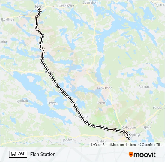 760 Bus Line Map