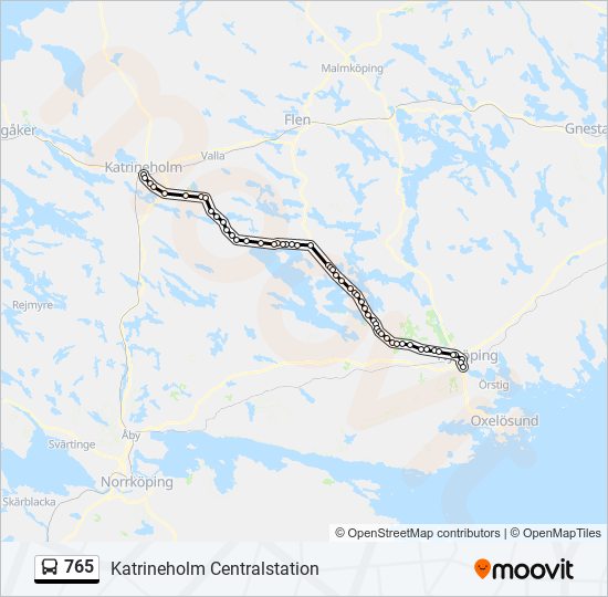 765 bus Line Map